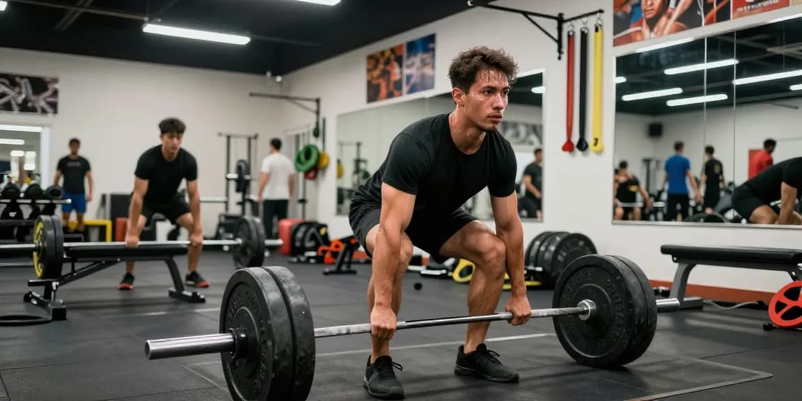 Prime Pharma Steroide im Einsatz während intensiven Trainingseinheiten im Fitnessstudio mit Deadlift-Leistung.
