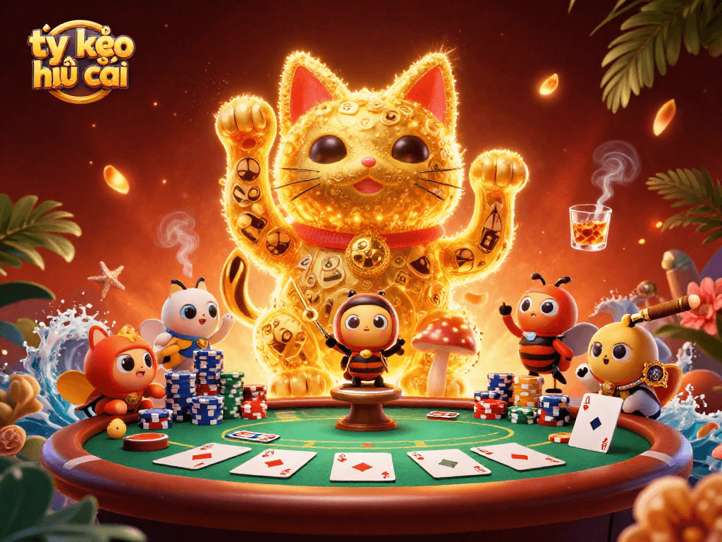 Experience the energy of tỷ lệ kèo nhà cái in this vibrant 3D casino illustration.