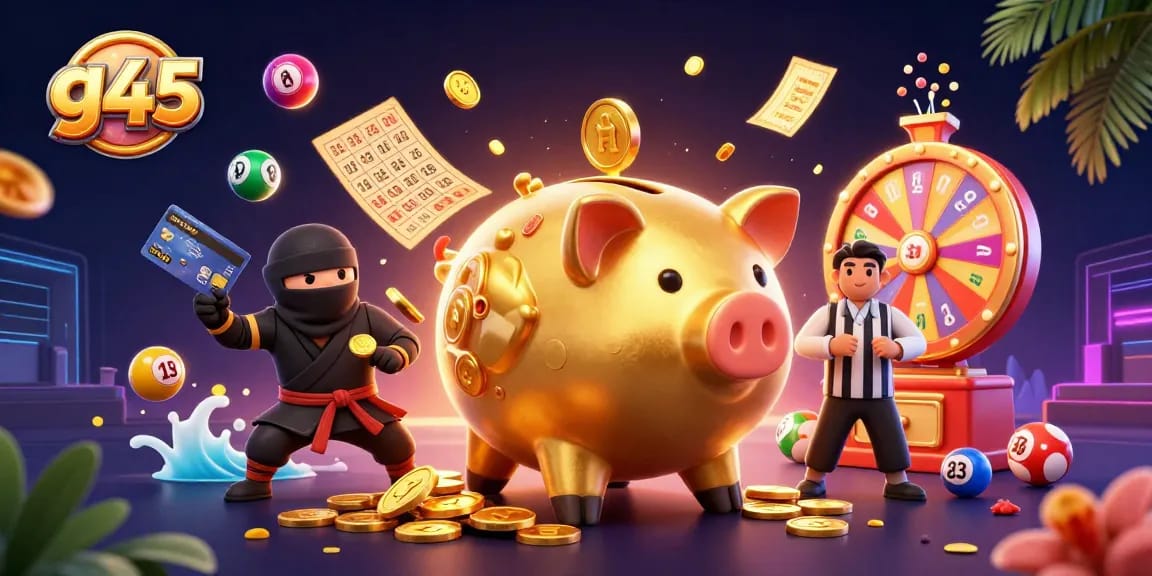 Experience the thrill of g45 gaming with colorful lottery elements and dynamic characters!
