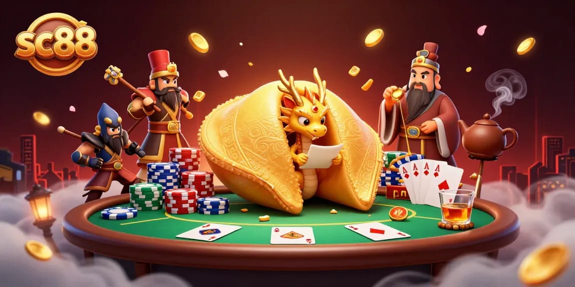 sc88 captures the excitement of poker with a vibrant 3D casino scene featuring unique characters and dynamic game elements.