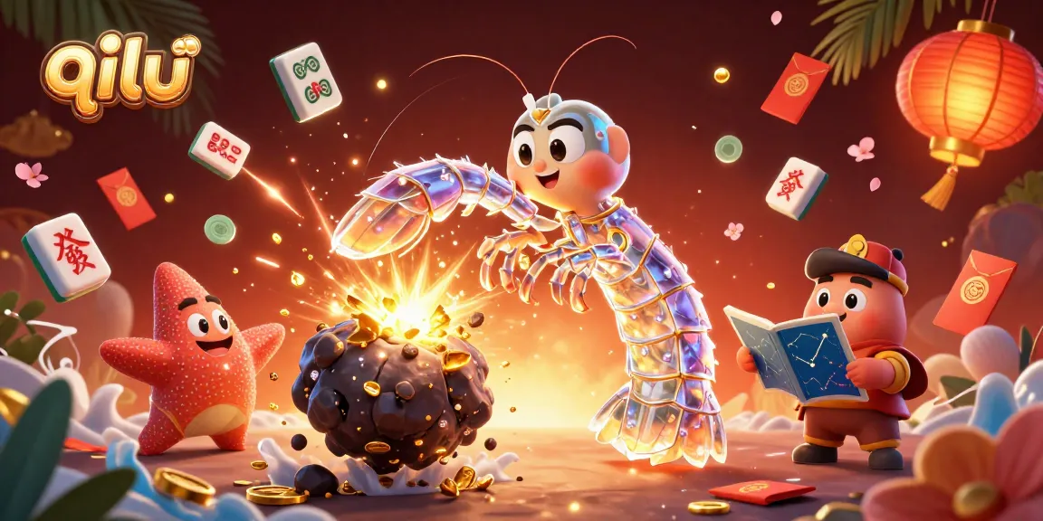 Engage with qilu's galaxy-themed gaming experience featuring sparkling gems and vibrant decorations.