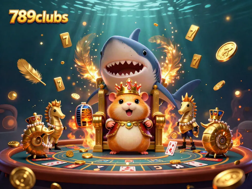 Engage in thrilling action at 789clubs with vibrant casino elements and a fierce hamster king.