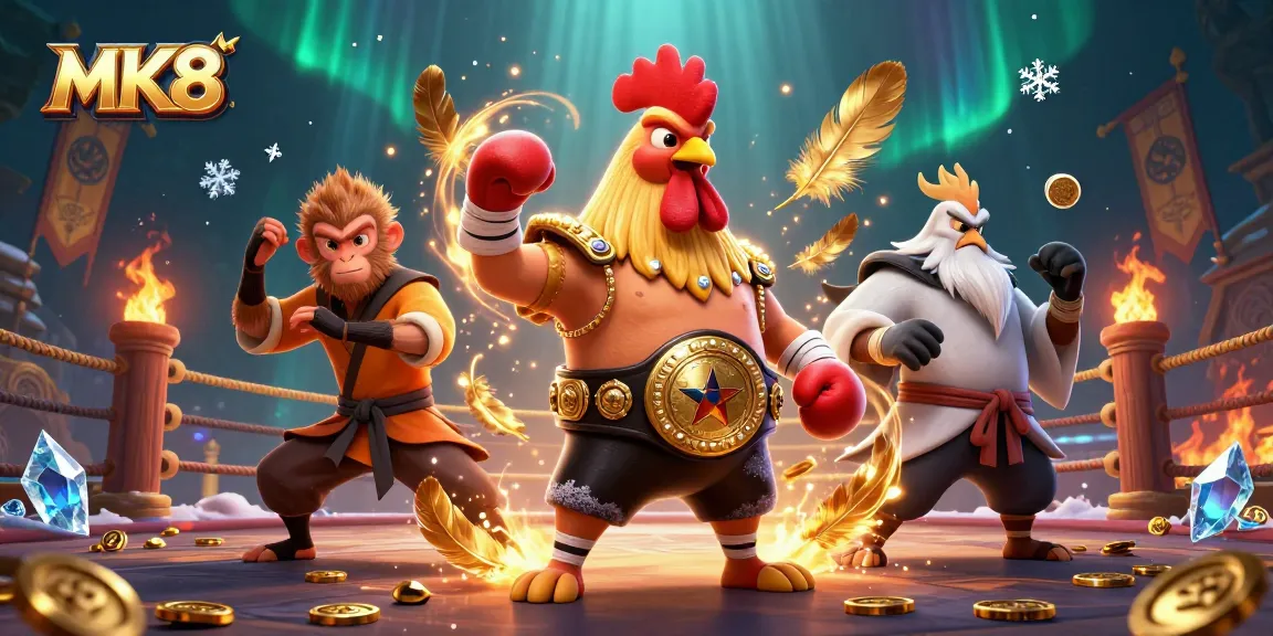 Engage with MK8's exciting betting atmosphere, showcasing martial artists in a vibrant casino setting.