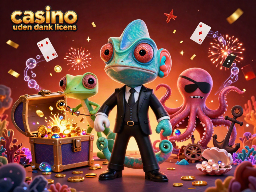 Engage in thrilling gameplay at casino uden dansk licens with a vibrant underwater scene featuring colorful characters and dynamic game elements.