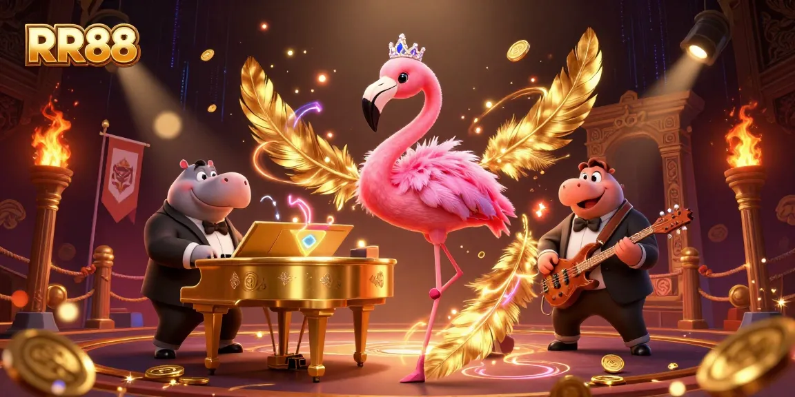 Experience the vibrant rewards at RR88 Casino, showcasing lively characters and rich casino elements.