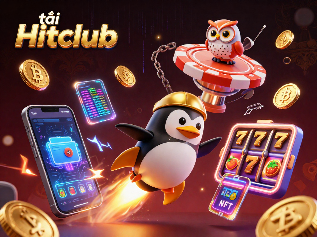 Spin the reels and tải Hitclub with the golden penguin racing towards a cosmic casino!
