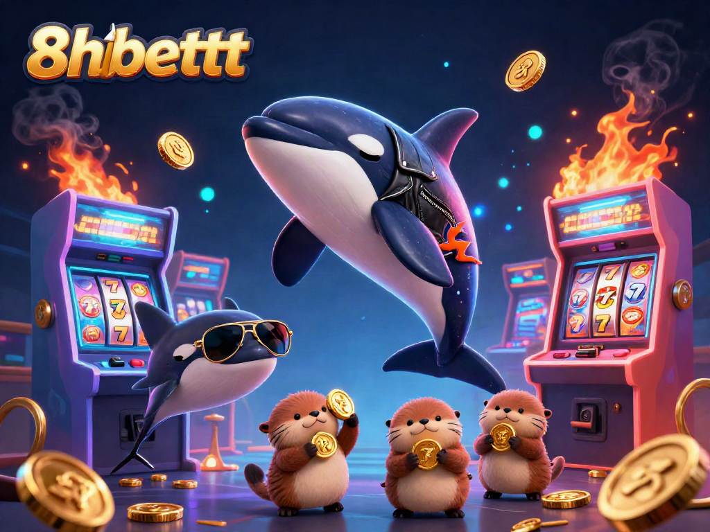 Experience the thrill of 8xbetttt with vibrant characters and casino elements in a dynamic scene.