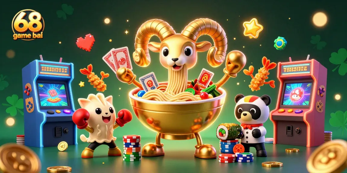 Engage with 68 game bai in a vibrant casino scene featuring characters and gaming elements.
