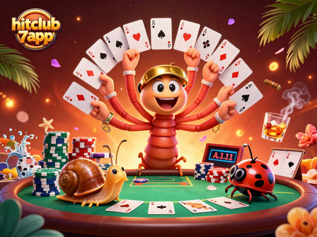 Winning deals at hitclub7app with a vibrant 3D casino scene and dynamic characters.