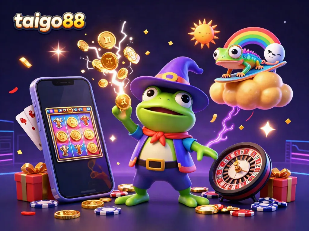 Experience taigo88's vibrant online casino adventure with dynamic characters and games.