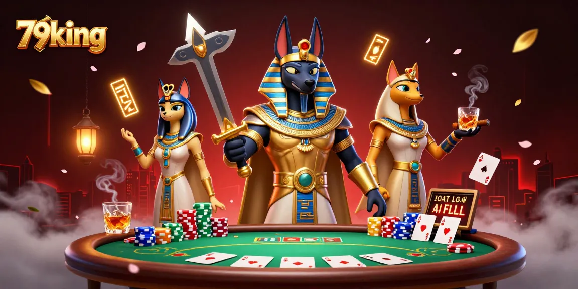 79king casino warriors engage at a vibrant poker table surrounded by colorful elements.