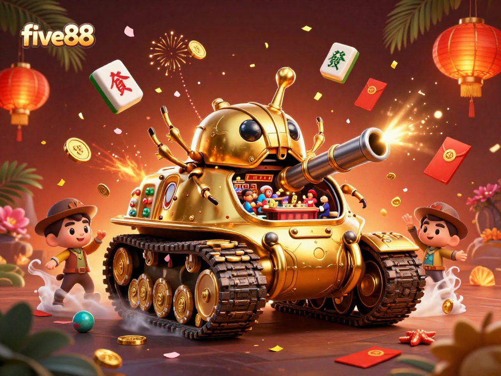 Experience the thrilling world of five88 with vibrant casino visuals and exciting game elements.