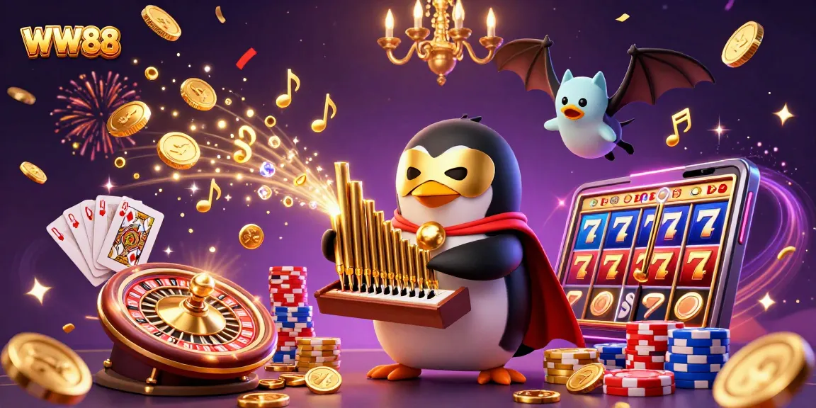 Experience thrilling gameplay at WW88 with a dazzling 3D casino scene featuring vibrant slots and intricate details.