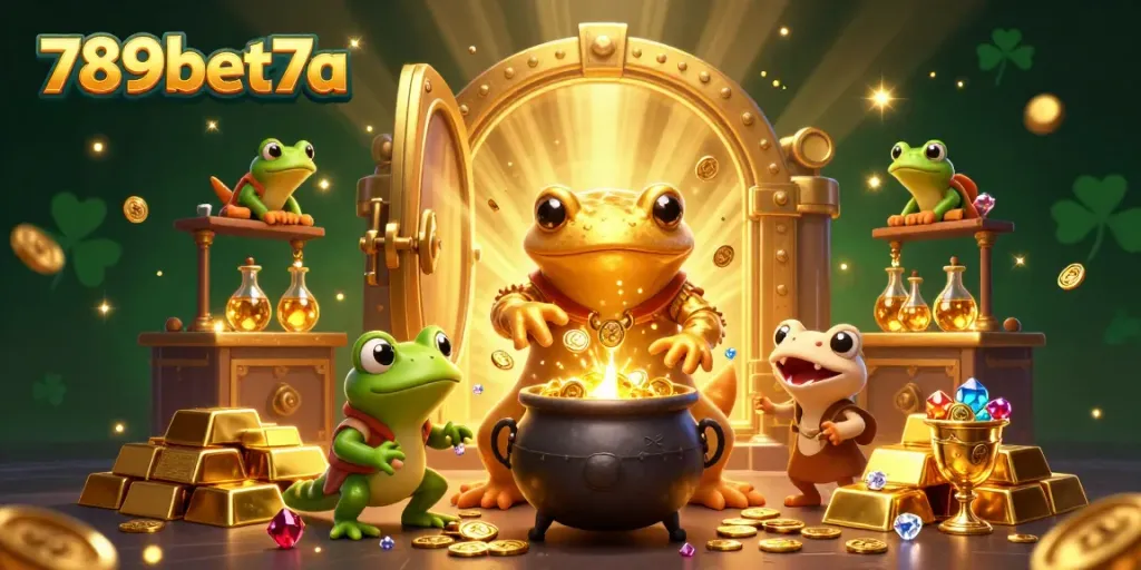 Experience thrilling gameplay at 789bet7a with an enchanting alchemist scene brimming with gold and luck.