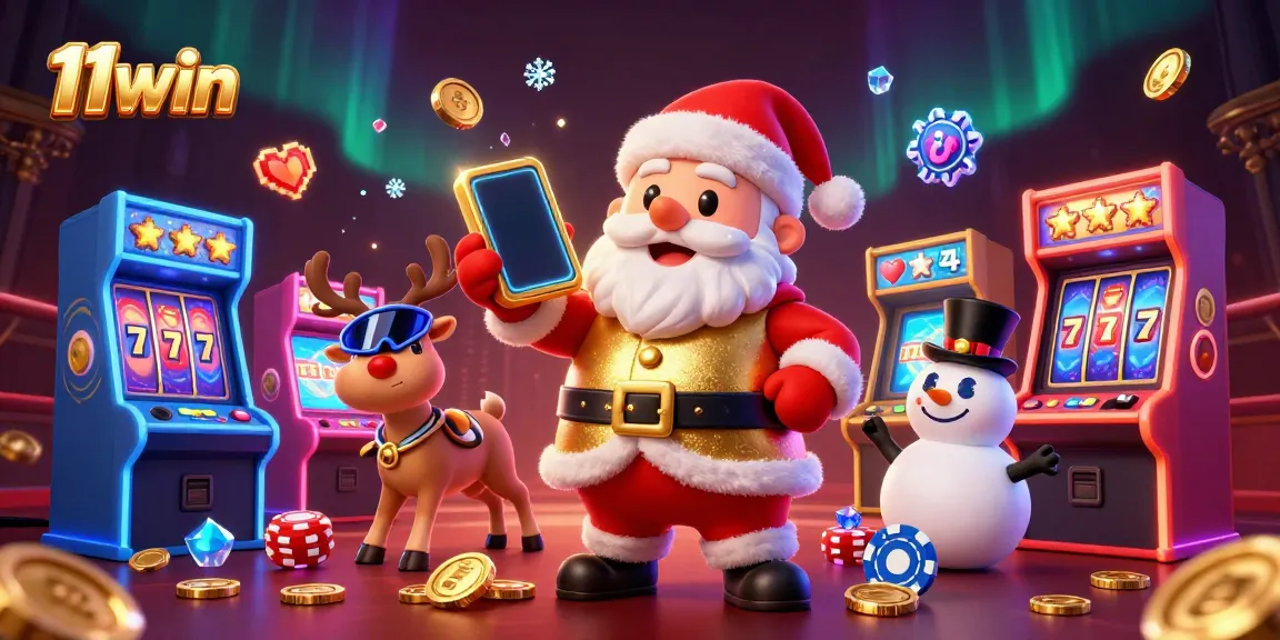 Experience thrilling jackpot wins at 11win with Santa and his casino friends.