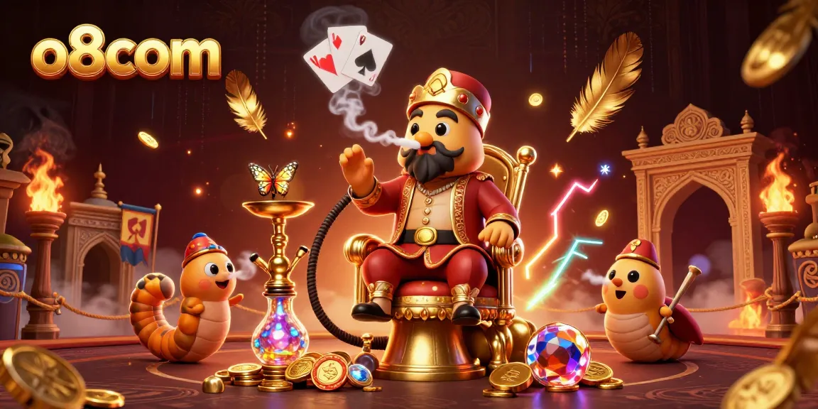 Engage with vibrant gameplay at o8com, featuring a captivating illustration of a casino scene with thrilling poker action.