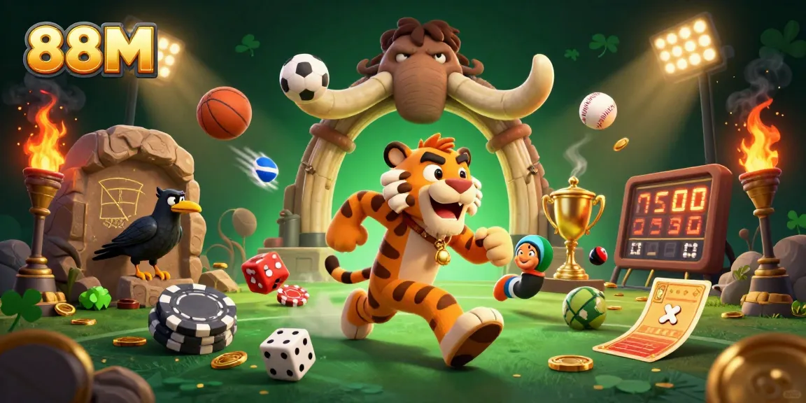 Experience thrilling plays with 88M in a dynamic casino scene featuring engaging sports elements.