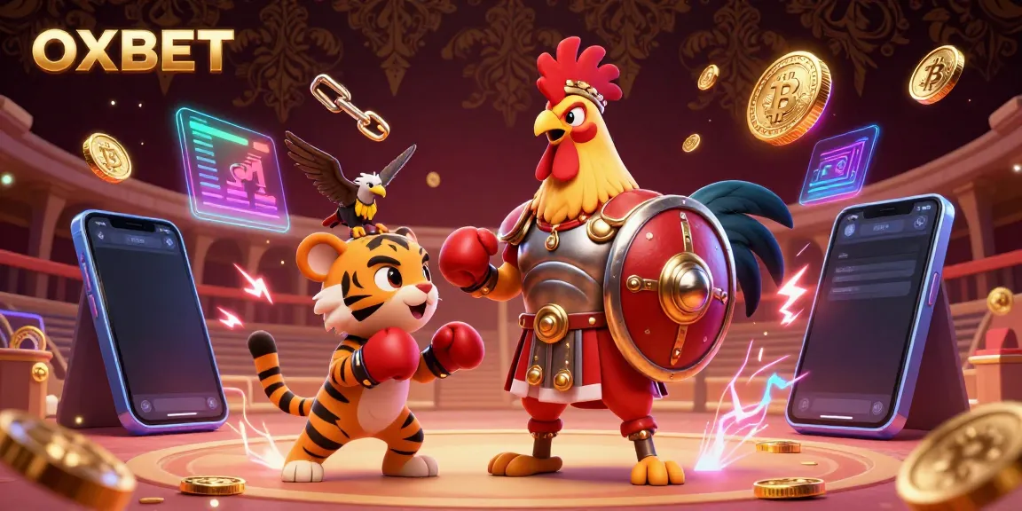 Betting strategies illustrated in an OXBET-themed 3D scene featuring vibrant casino elements and crypto coins.