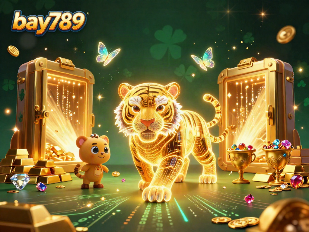 Experience thrilling gaming adventures with bay789's vibrant casino scene packed with golden treasures.