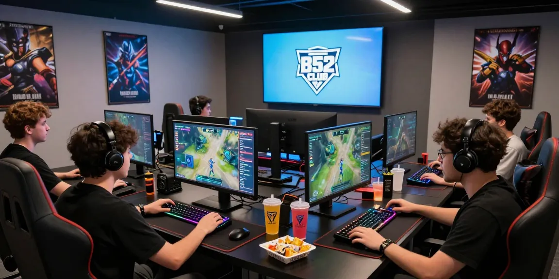 Players engaged in an exciting gaming experience at B52 CLUB, showcasing vibrant screens and a competitive atmosphere.
