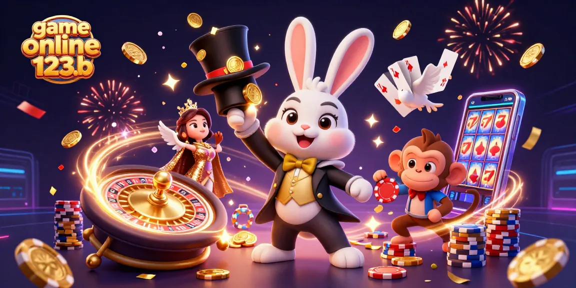 Engage with game online 123b through a stunning scene of magical characters and casino elements.