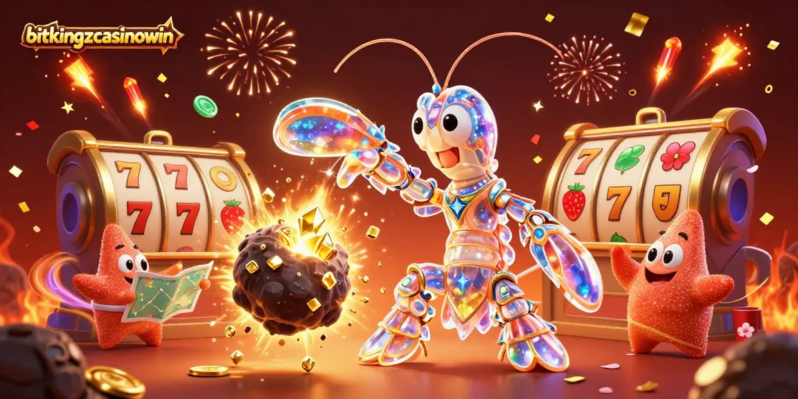 Spiele im bitkingzcasinowin mit bunten Spielautomaten und Gewinnsymbolen.