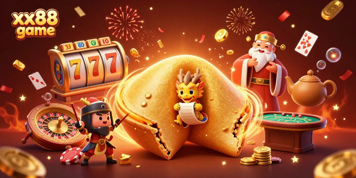 Experience the thrill of the xx88 game with a jubilant 3D scene of fortune and excitement in a vibrant casino.