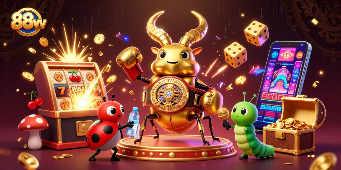 Experience dynamic wins at 88vv with vibrant casino scenes and game symbols.